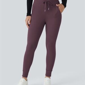 NWT Halara High Waisted Drawstring Side Pocket Plain Full Length Joggers